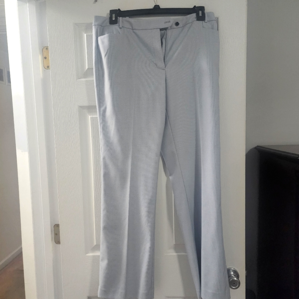 New, still tagged - Calvin Klein slacks, modern fit, size 12. Blue & white